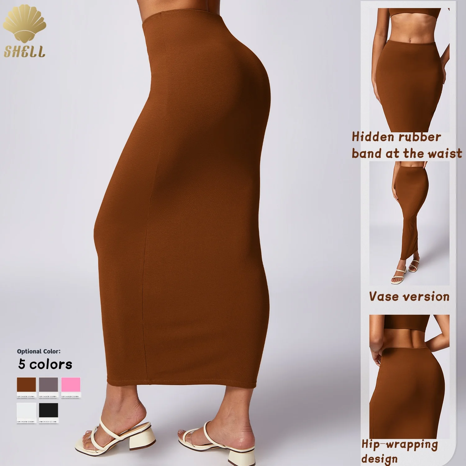 LULUXIXIYAYA  Spring summer Kardashian sexy  high waist hip skirt female slim Joker casual tight skirt.
