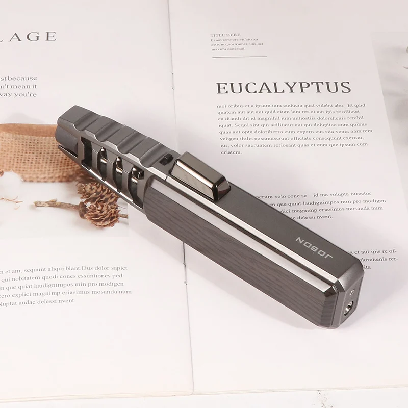 Futeng Cigar Torch Turbo Lighter Jet Butane Gas Cigarette Spray Gun Windproof Metal Pipe Lighter For Kitchen