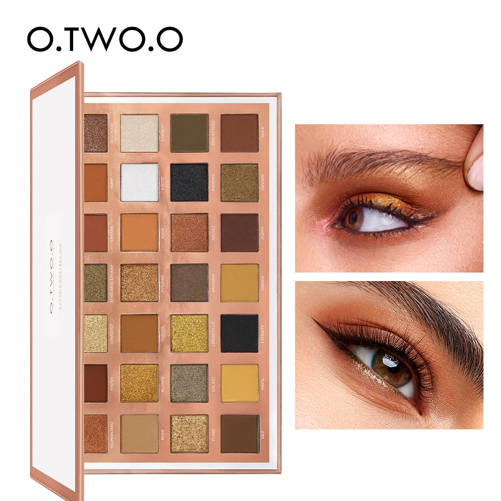 O.TWO.O Customization 28 Colors Eyeshadow Palette Colors Square Shimmer Vegan Makeup Richly Pigment Low Moq Fast Shipping