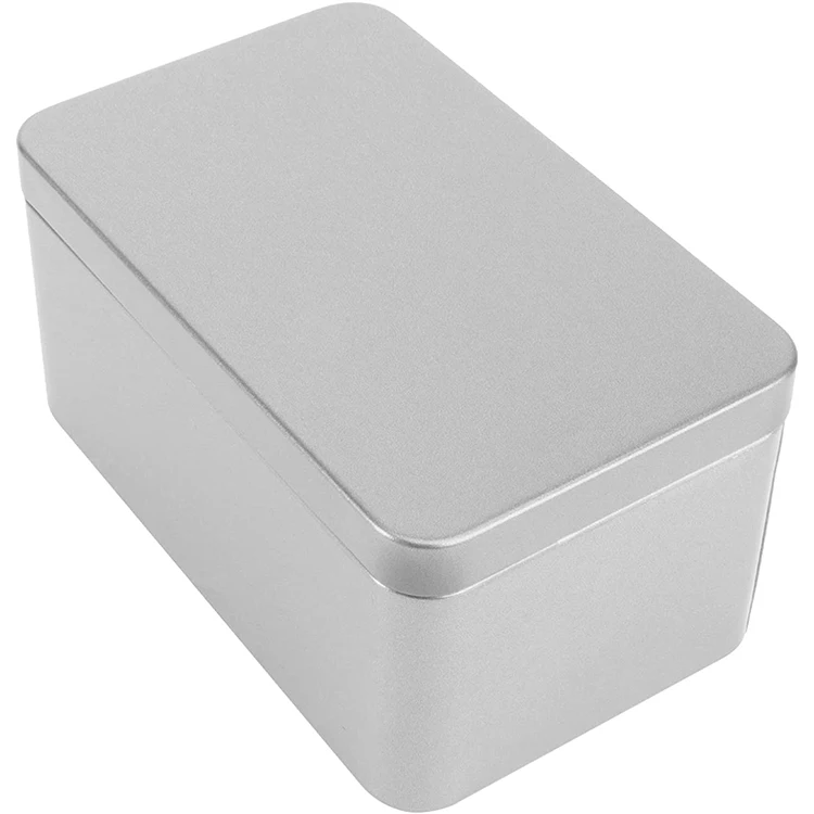 Hot Metal Empty Container Gift Tin Tea Candy Jewelry Storage Box Metal Rectangular Tin