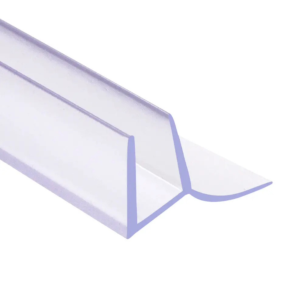 Waterproof Clear Plastic Edge Sealing Strip Stopper Shower Glass Door Seal For Door Bottom Seal Strip For 10mm Glass