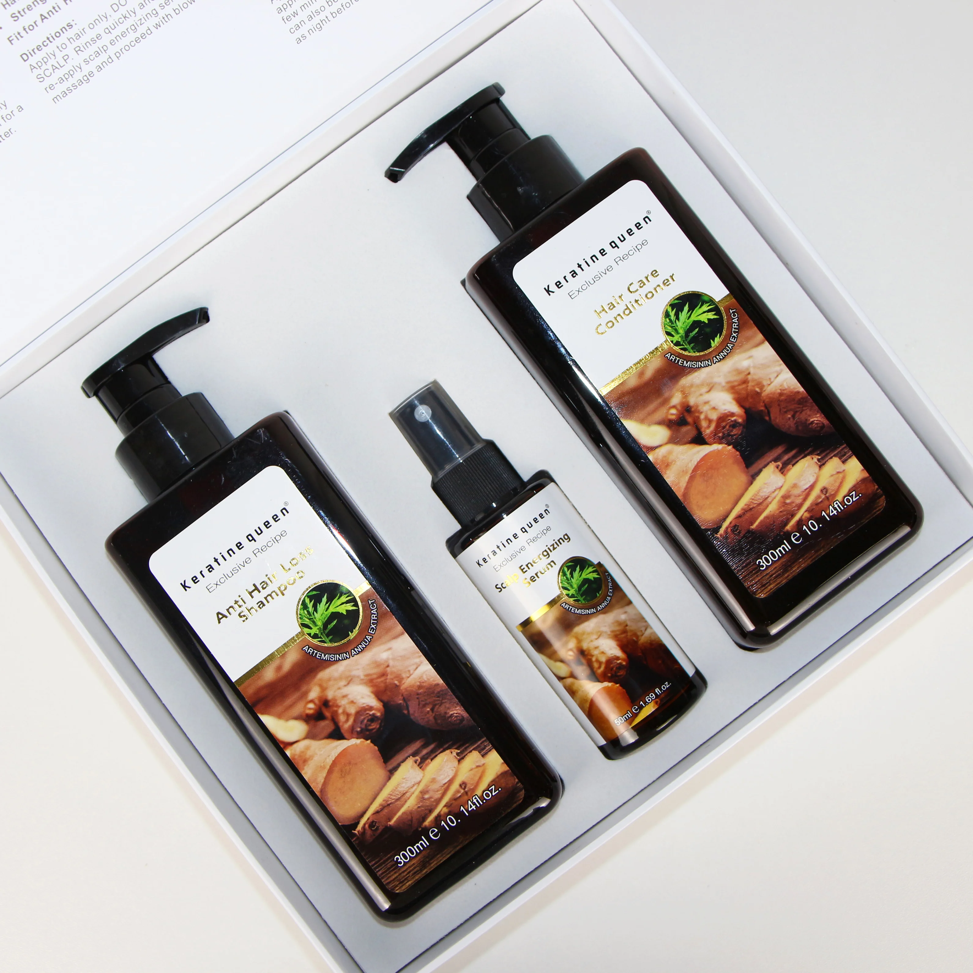 Magic Effect Ginger Essence Hair Treatment Product With Energizing Serum Anti Hair Loss Organic Hair Growth Shampoo