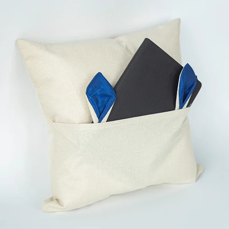 Wholesale customized design White Line Easter Sublimation Blank Printed Pillowcase with Bunny Ear