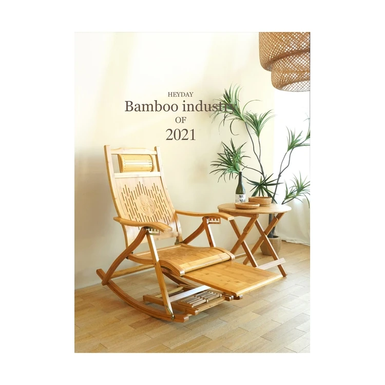 
Custom Retro bamboo furniture Outdoor Rocking Chair Chinese Style Design Bamboo Folding Chair 