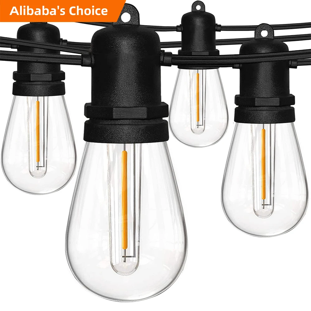 Holiday decoration S14 LED bulb Hanging sockets weatherproof string lights for decoration