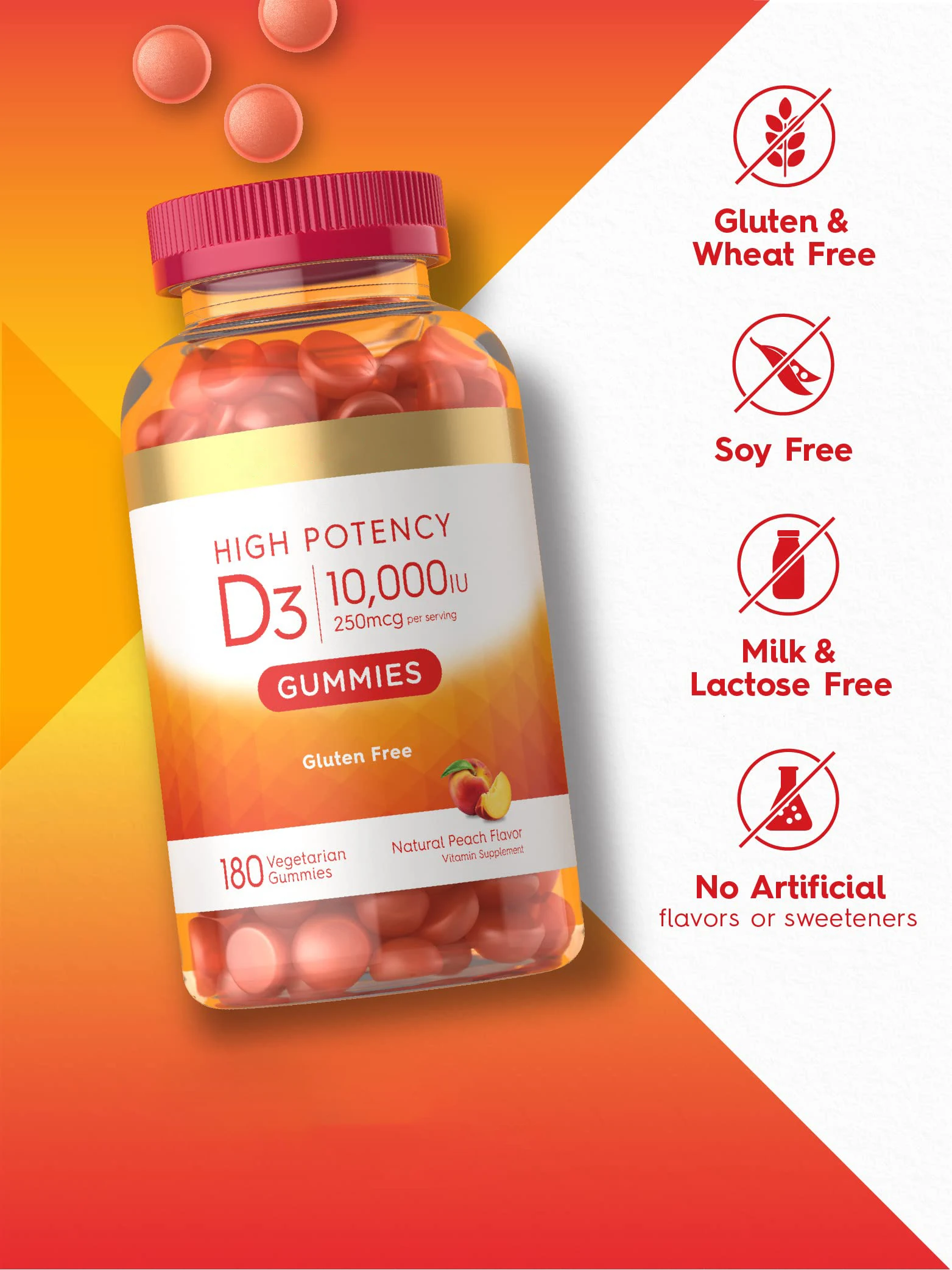 Vitamin D3 Gummy For Pure GMP-Quality Certified Wheat exclusion Sustainable-oriented No sugar version