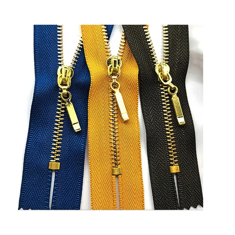 Open end closed end two way type Corn Y European style teeth metal Roll Zipper With Auto Lock Slider For handBags Suitcase