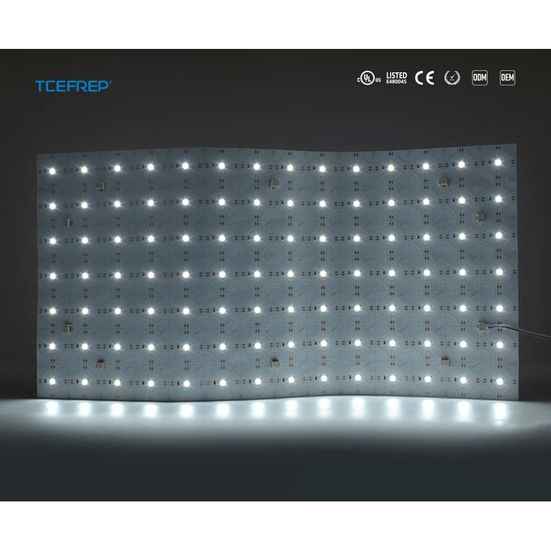 Большой размер гибкий светодиодный лист освещения 500x250 мм 20 Вт мягкая светодиодная подсветка для полупрозрачной столешницы