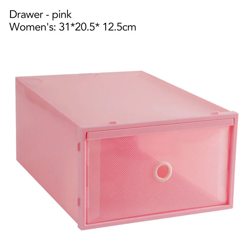 Foldable Clear Shoe Boxes Plastic Organizer Transparent Storage Cabinets Stackable Acrylic Dust Proof Shoe Display Cases