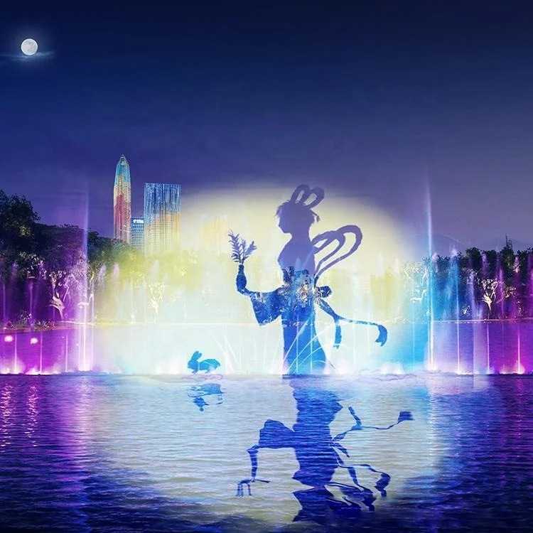 Innovative Design Water Screen Fountain Outdoor Musical Water Fountain Laser Show