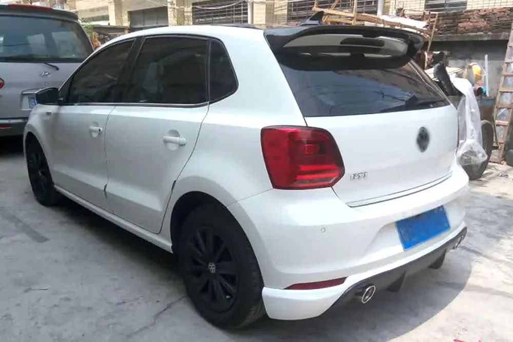 Черный окрашенный Стекловолоконный диффузор для бампера Vw Polo 2010-2013