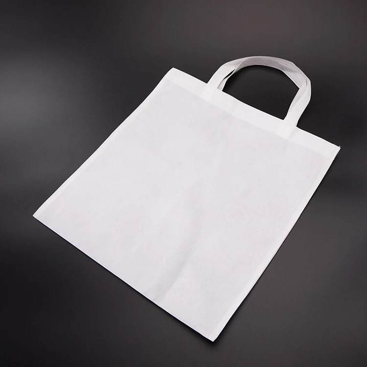 15*15.75 Inch White Advertising Sublimation Blanks Non-Woven Tote Bags For Custom Gifts