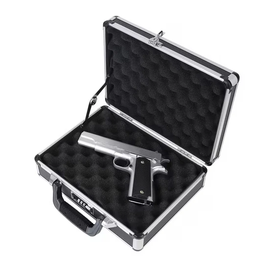 Aluminum alloy storage box with soft egg cotton protection and password lock,  we apon transport box31*11*26cm