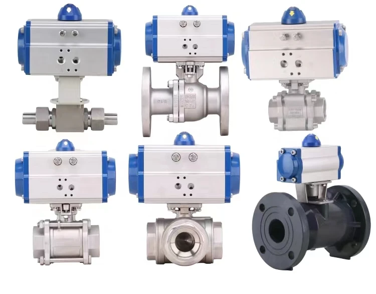 ANSI JIS  DN 100 customizable stainless steel  Pneumatic ball valve