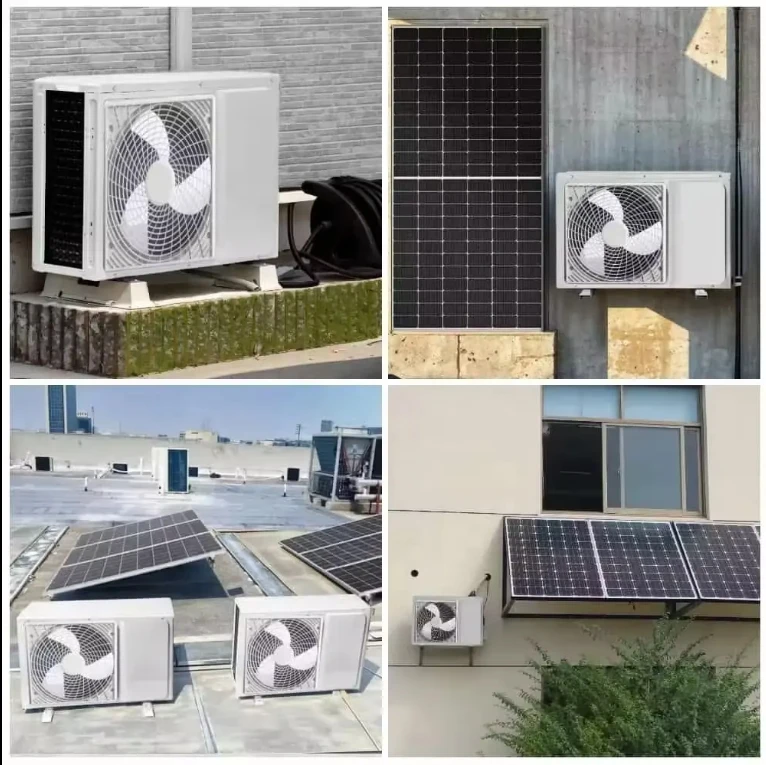 220 v 50 HZ 60 HZ On Grid AcDc Solar Hybrid Air Conditioning System 12000BTU 18000BTU 24000BTU Mini Split Balcony Roof Mounted