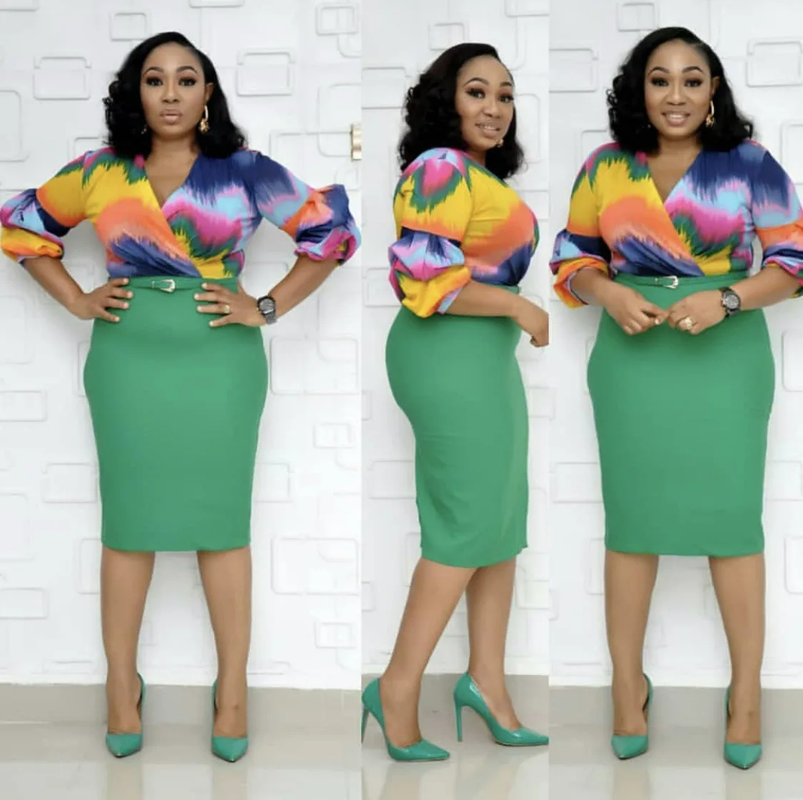 In stock green pink africa clothing for woman plus size clothing south africa lady classy plus size clothing south africa