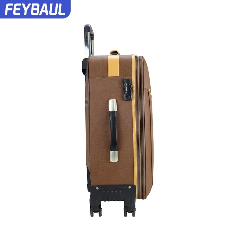 Hot selling 3pcs PU Leather suitcase set trolley bag luggage & travel bags