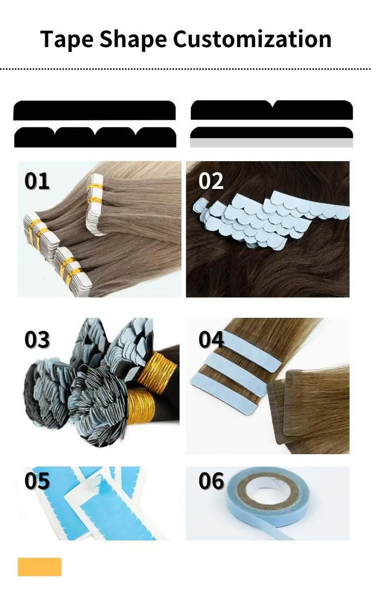 Tape Hair Invisible Remy Real Human Extension Tape in Human Hair Extensions Russian Hair
