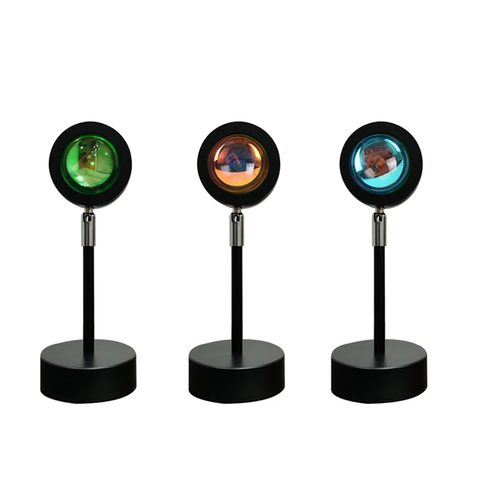 
Photographic Sunset Floor Lamp LED Mini Night Light Setting Sun Bedroom Decoration Rainbow Sunset Projector led sun set lamp 