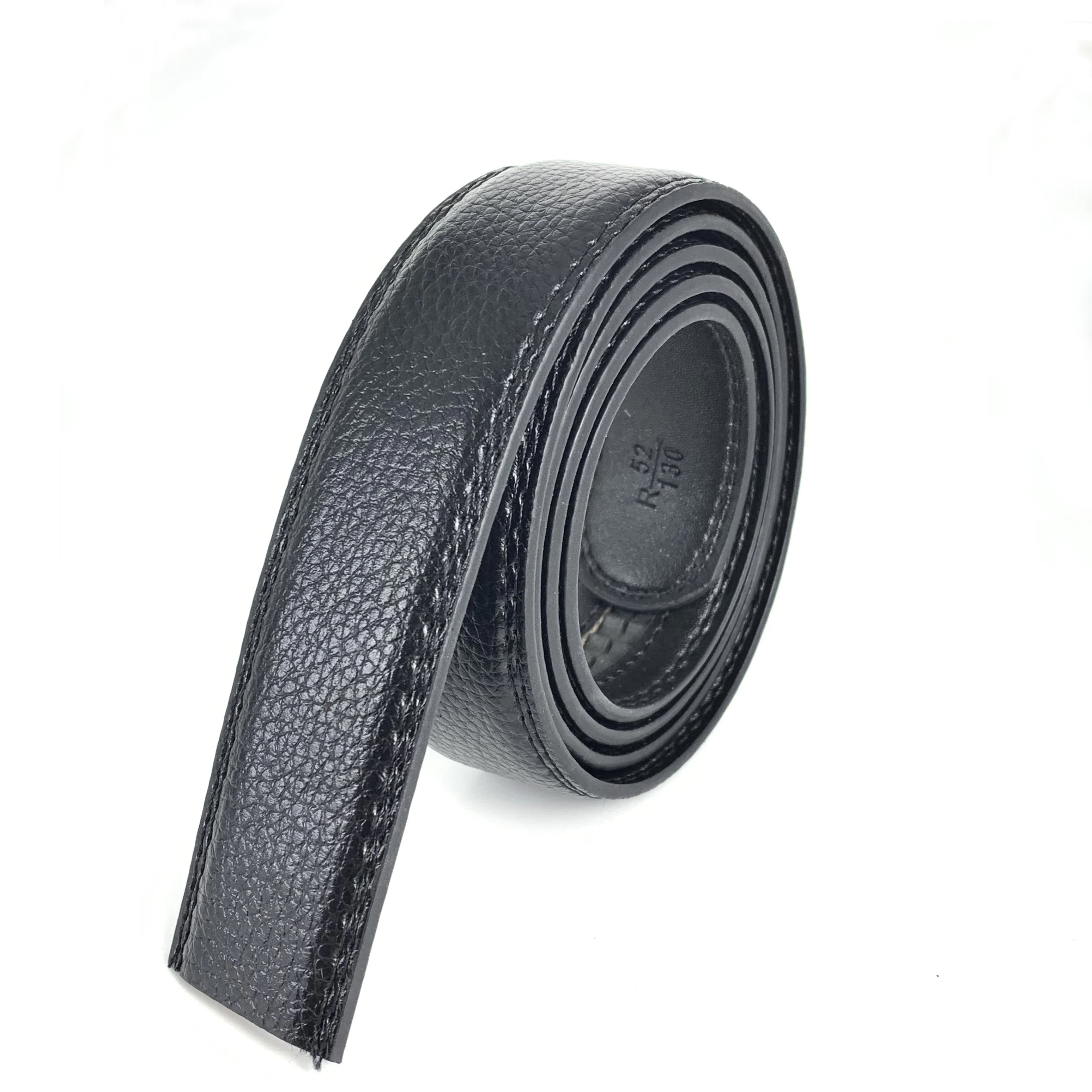 Оптовая продажа, низкая цена, ремень без пряжки, мужские ремни из искусственной кожи, автоматический ремень с храповым механизмом без пряжки