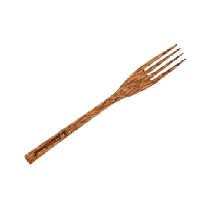 Best Selling Eco Friendly Reusable Cutlery Coconut Shell Wood Fork Tableware Flatware Fork Spoon Travel Set