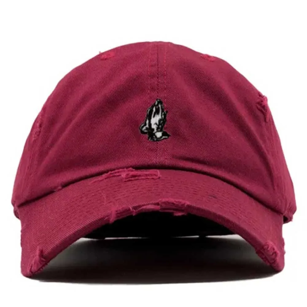 Дешевая темно-Бордовая хлопчатобумажная бейсболка с вышивкой на заказ