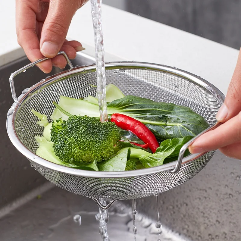 Round Deep Fryer Basket Chips Basket For Fry Food Mini Deep Fry Serving Oil Residue Filtration