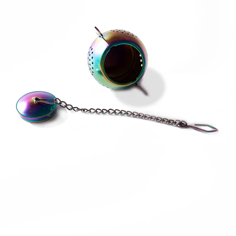 JTX415 Teapot Shape Loose Tea Infuser Stainless Steel Leaf Tea Maker Strainer Chain Drip Tray Herbal Spice Filter Tea Strainer