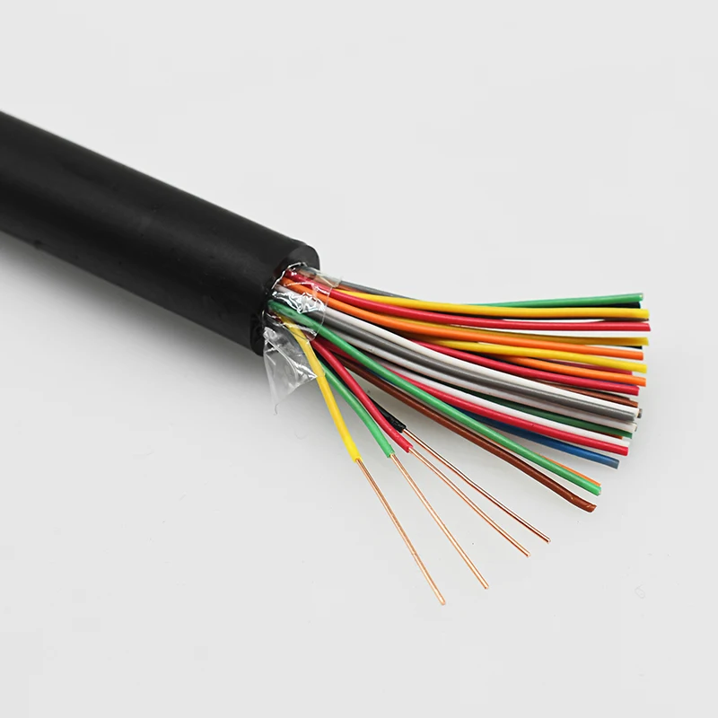 multi twisted pair types indoor outdoor land telephone line cords black insulator armoured communication cable