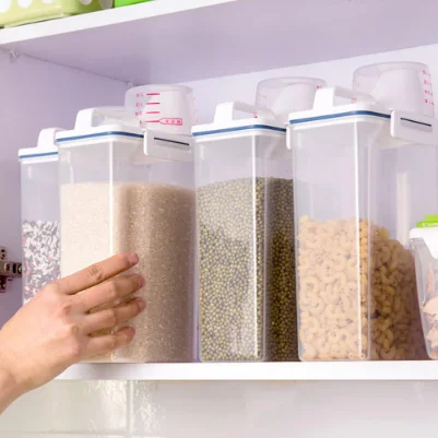 airtight plastic rice storage box container