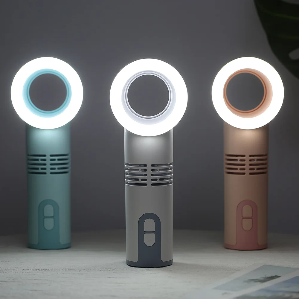 Factory Wholesale Leafless Light Night Mini Home Mini Handheld USB Portable Bladeless Fan