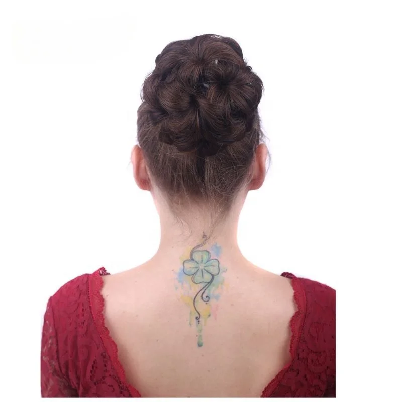 Hot Sell Hair Chignon 18 Colors Nine Flower Shape Synthetic Chignon Hair claw Clip Bun Hair Pieces