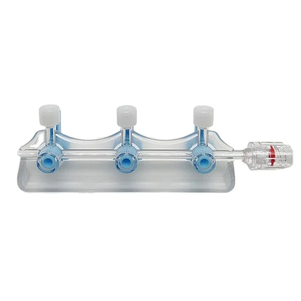 Medical Equipment manufacturer supplies single use ptca surgery accessories 3 way manifold