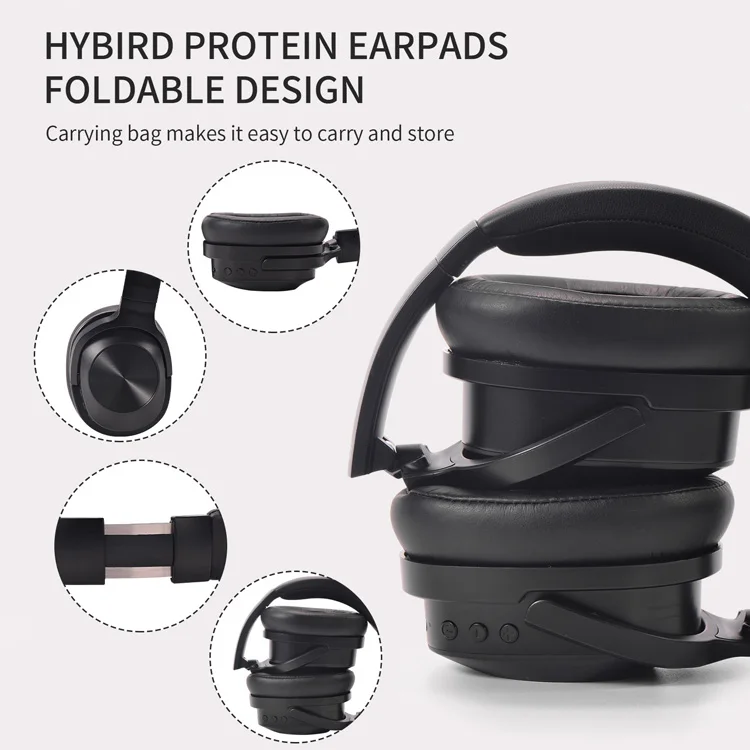 3D Low Bass Tone Fast Charge for Cellphone Travel Computers Mpow Noise Cancelling  Over Ear Headphones Wired