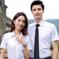 Wholesale China Factory Summer Short Sleeve Workwear Uniform Shirts Unisex Men Shirts