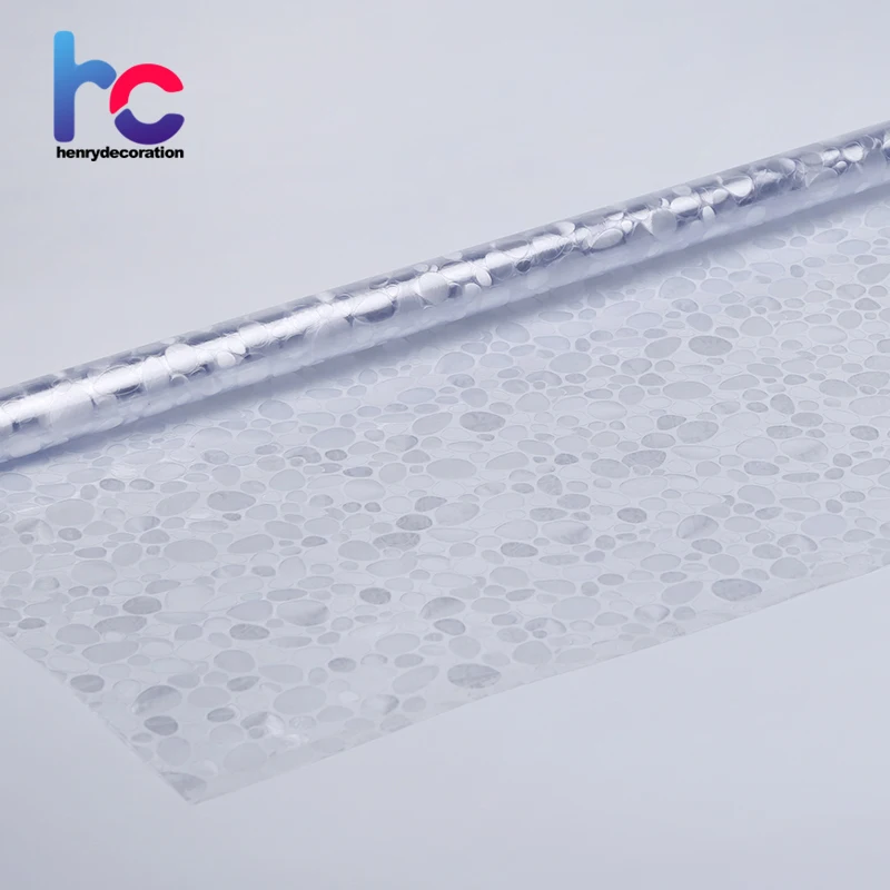 Frosted cobblestone pattern uv protection durable window glass film for smooth glass surface decoration window film