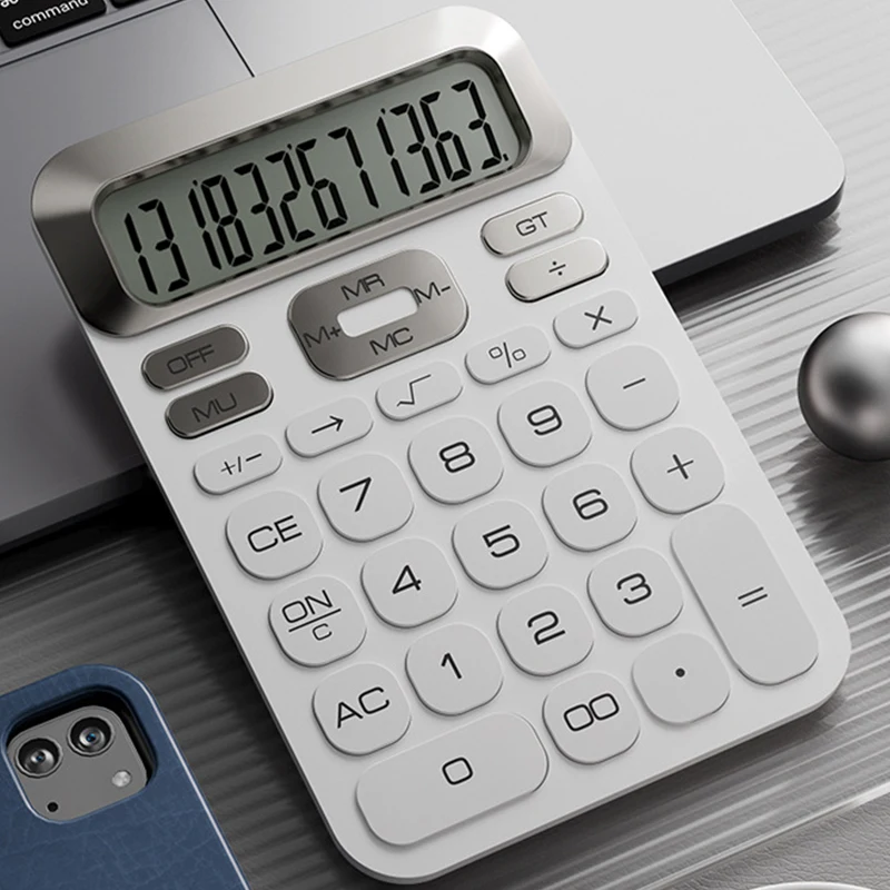 Standard Calculator 12 Digit,Desktop Large Display and Buttons,Calculator with Large LCD Display,Lightweight fashion