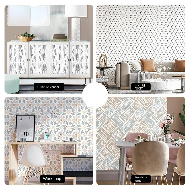 Rolls Wallpaper Bedroom Wall Decoration Self-adhesive Wallpaper Desk Cabinet Sticker Wallcovering Peel and Stick Home Decor