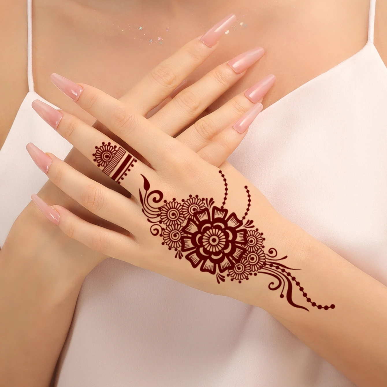 OEM Henna Tattoo Sticker White Lace Tattoo Sticker Red Tattoo Sticker Wholesale