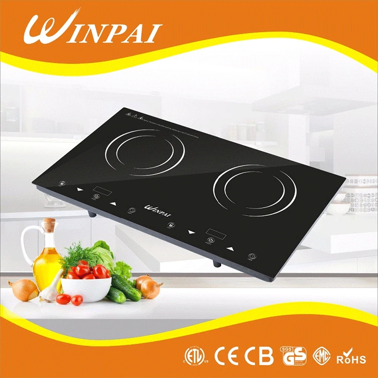 Two burners black crystal panel induktion induction cooker household appliances built-in induction cooker
