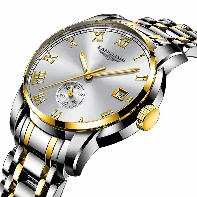 watches luxury  men watches stainless steel quartzwatch stainless steel watches men