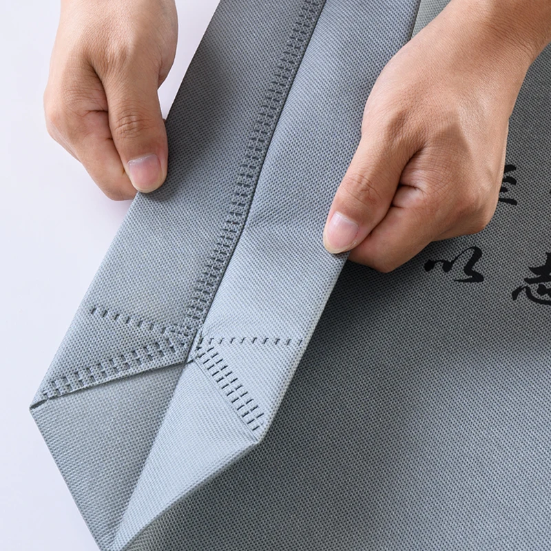 Free Sample Eco Custom Logo Printed Reusable Non Woven Fabric Carry Tote Bag Heavy Duty Grocery Shopping Bags