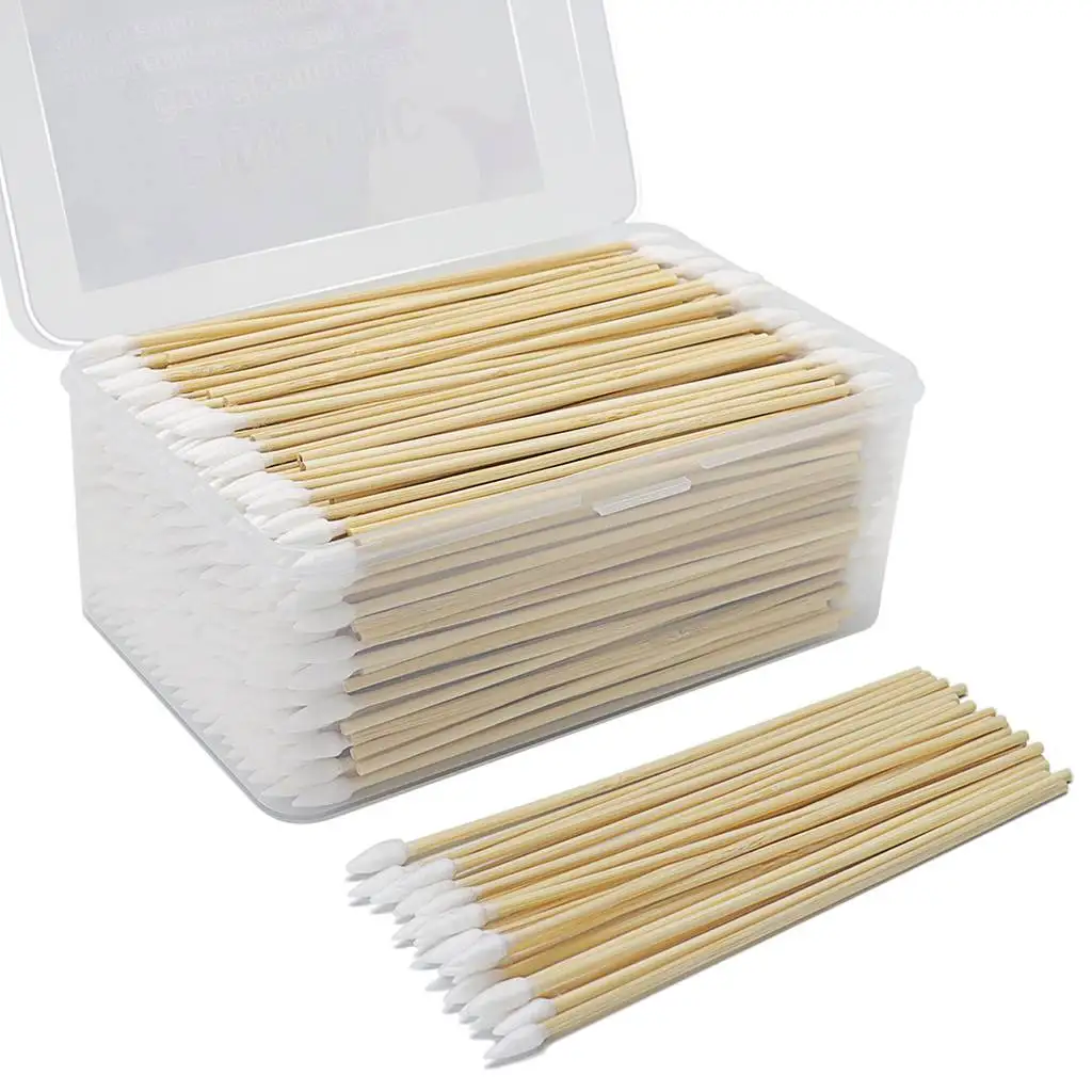 Disposable One Sharp Pointed 100 pcs Bamboo Stick Cotton Swab