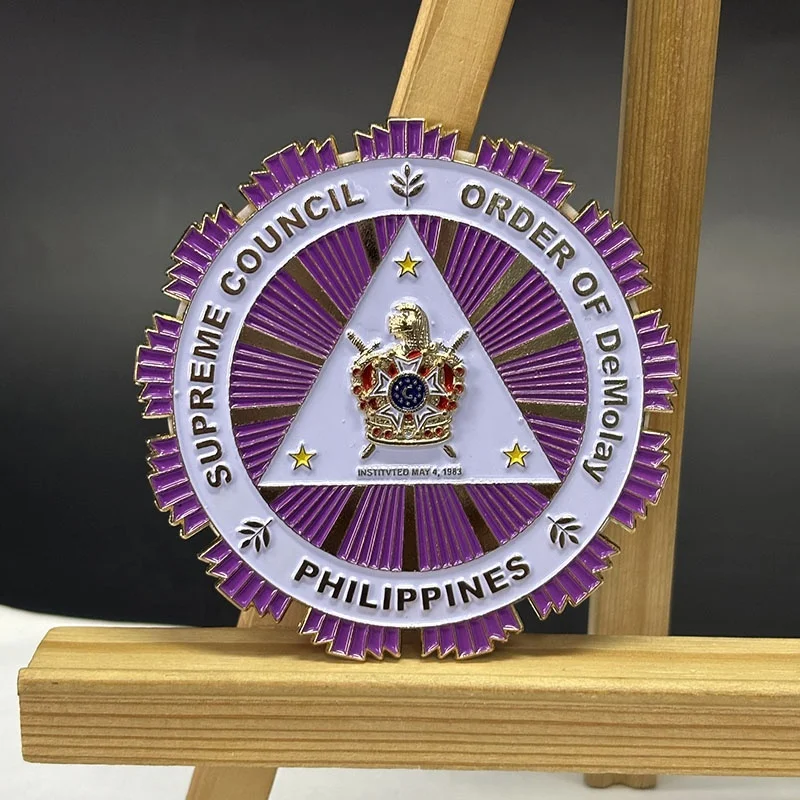 Custom New Types Philippines Souvenir Metal Crafts Car Emblem UV Gravure Printing All kinds Shape Design