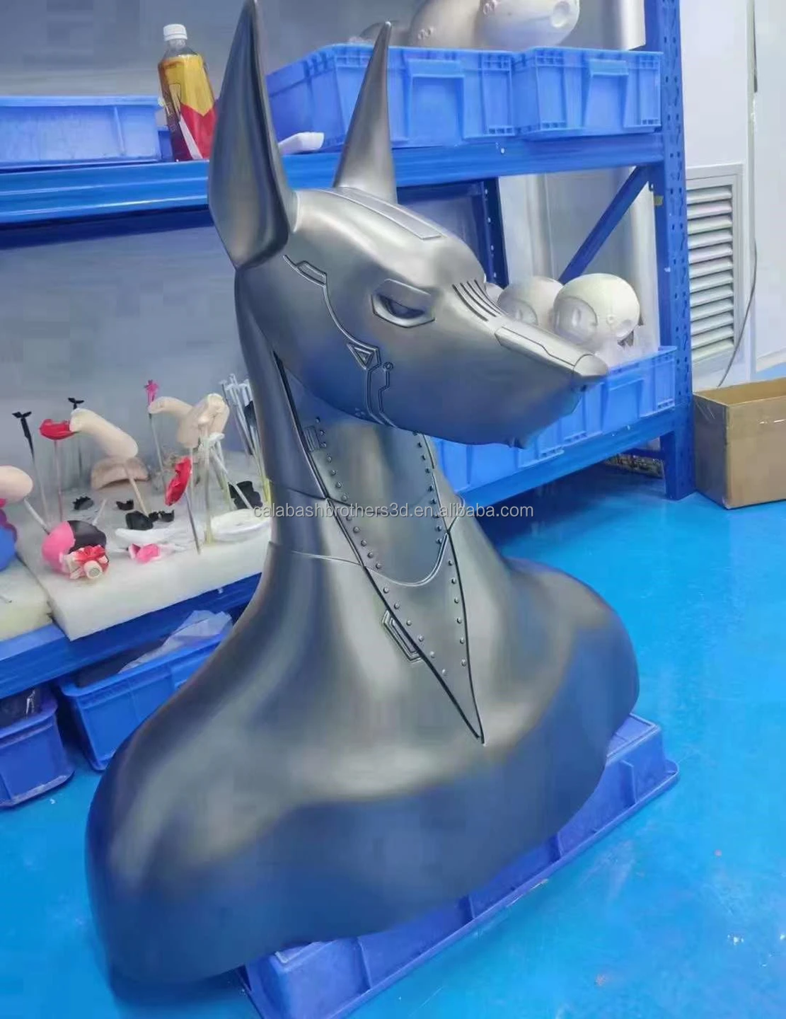 Chromed Indoor outdoor Super Market Square Color Animal Prop 3D Printing Toys Anime Statue Sculpture Doll Models in China