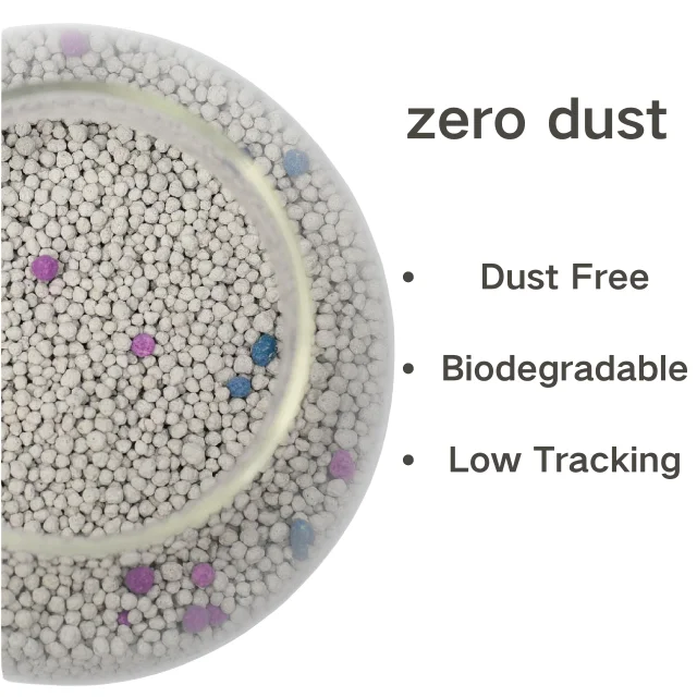 ODM/OEM Wholesale Colour Granule 100% Natural Mineral High Absorbency Dust Free Odor Control Ball Shaped Bentonite Cat Litter