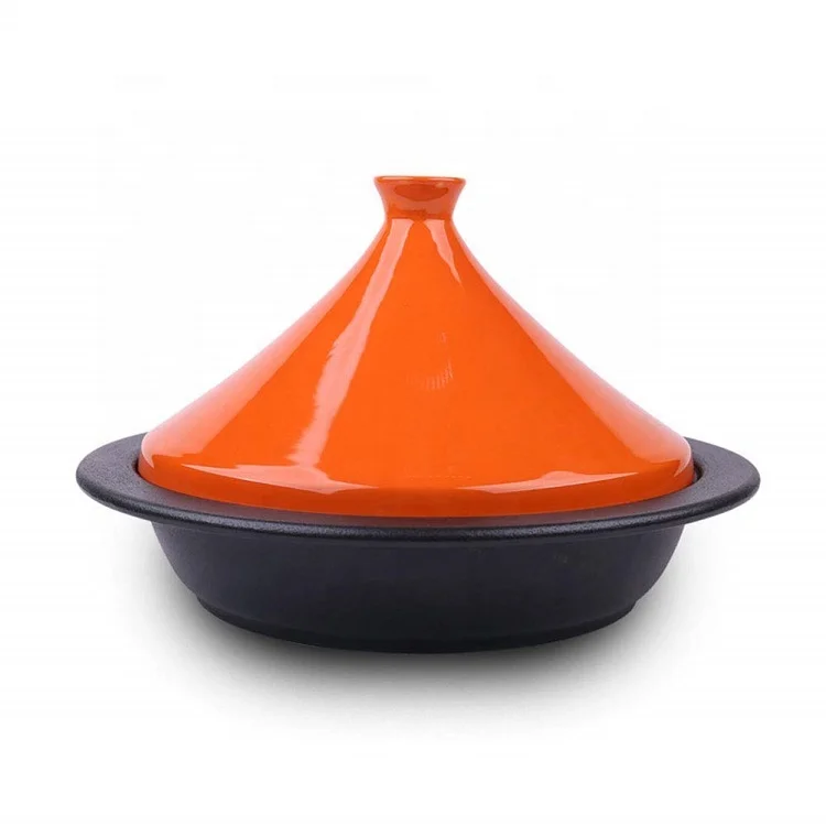 wholesale hot kitchen large tagine moroccan pot cookware lid pan chicken enamel cast iron tajine pot