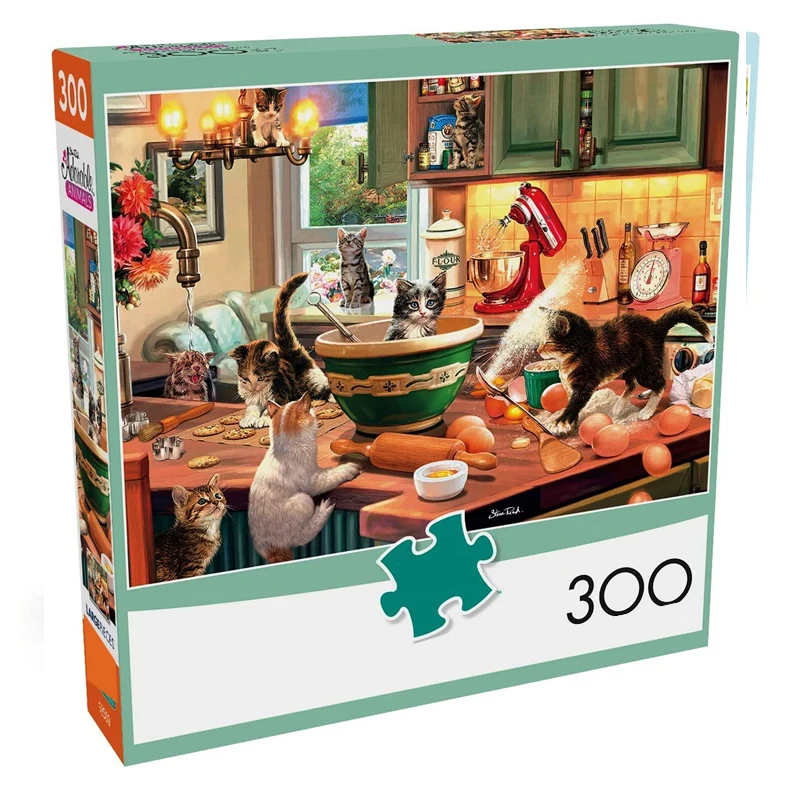 Factory Cutom 300 pieces jigsaw puzzle animal dog jigsaw puzzles for adults 300 pieces sublimation