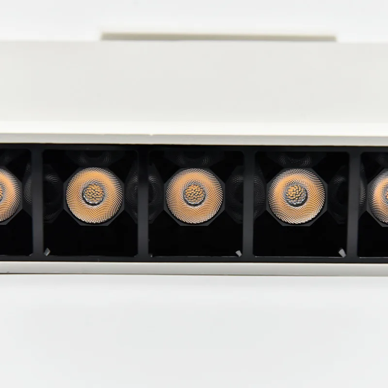 Modern Adjustable Spot Rail Lighting 6w 12w Square 2 Wire Spotlight Tracklights Slim Adapter LED Linear Track Grille light