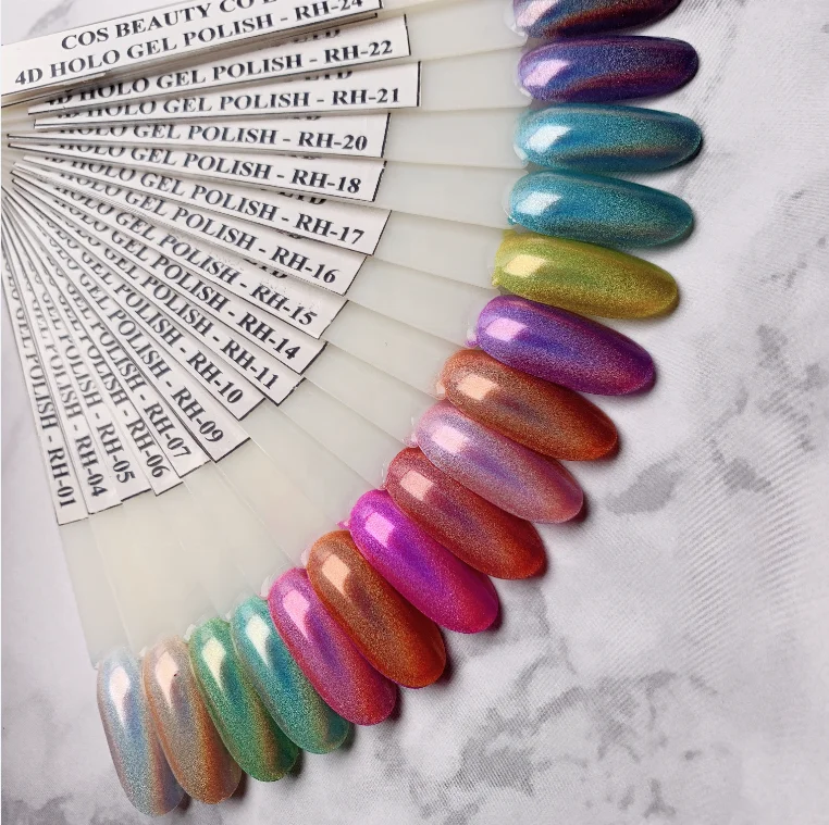 4D Holographic Rainbow gel polish OEM&ODM wholesale gel varnish gel lak for nail art nail painting